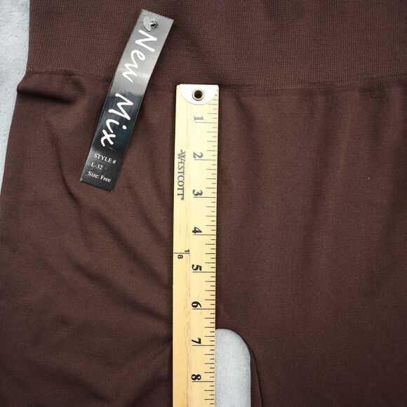 New Mix Pants Womens One Size Brown Pull On Ankle Stretch Low Rise Leggings - Picture 4 of 16